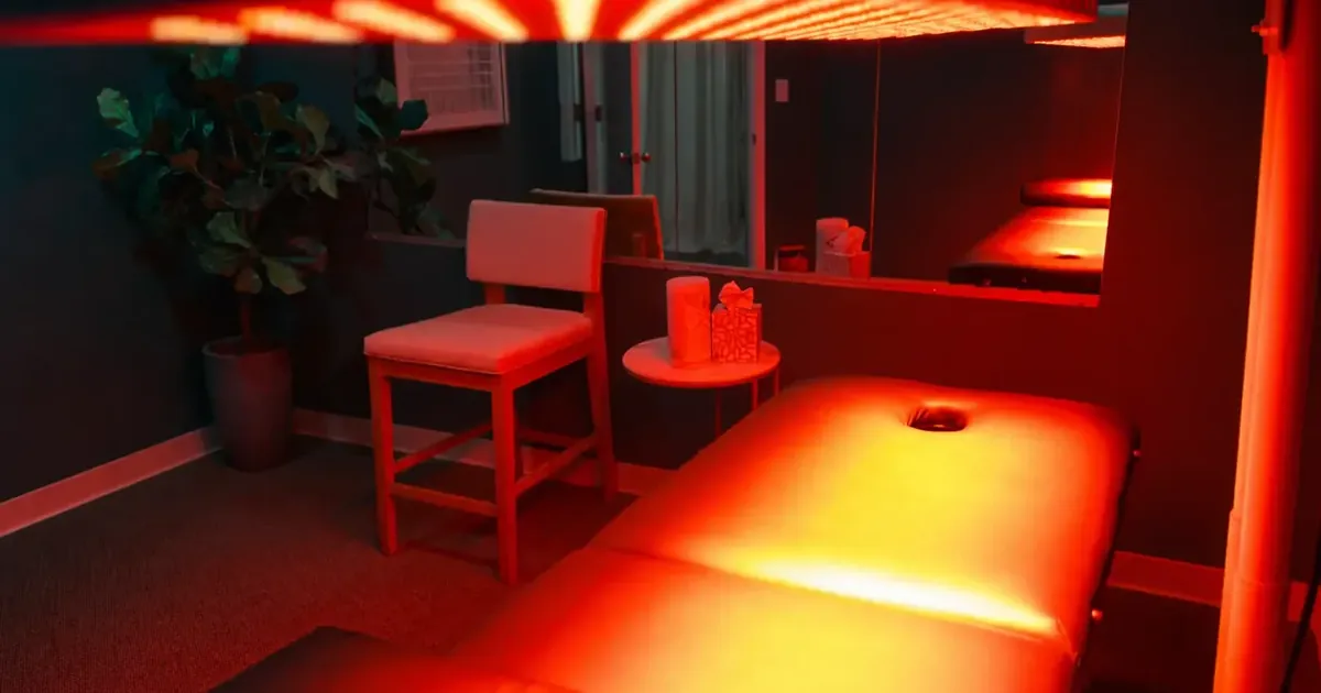 red light therapy treatment room for back pain in Palatine IL